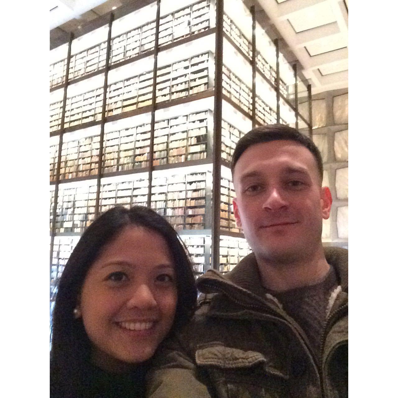 Our first photo together taken on our second date