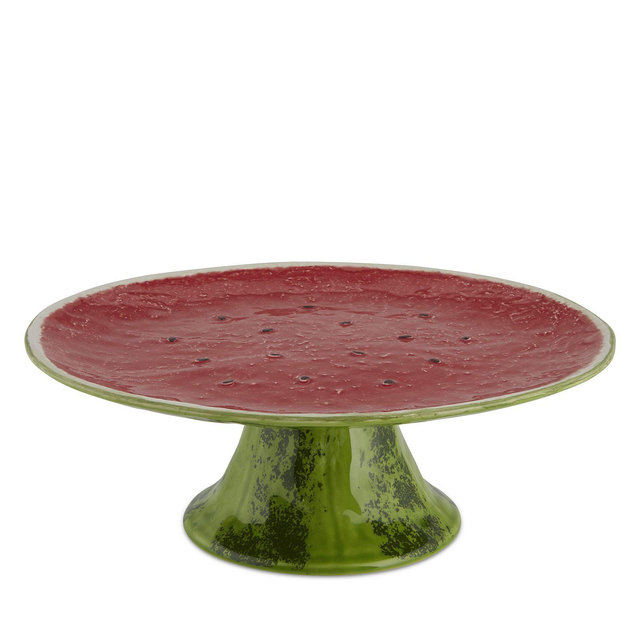 Bordallo Pinheiro Watermelon Cake Stand, 13"