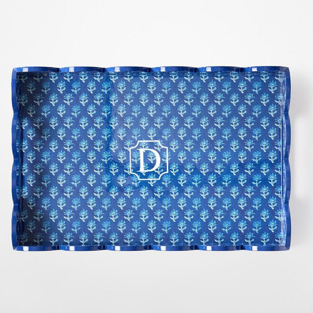 Scalloped Lacquer Serving Tray