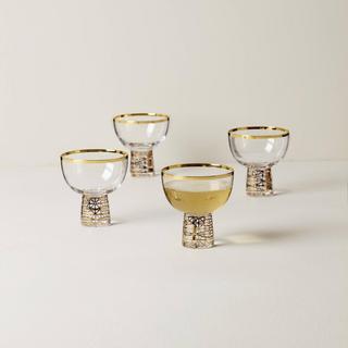 Tuscany Classics Gold Frost Coupe Glass, Set of 4