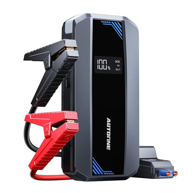 AUTOONE Car Jump Starter 5800A Battery Booster, Portable Battery Pack for All Gas 10L Diesel, 12V Jump Box with Smart Jumper Cable for Car Battery, Vehicle Lithium Starter, LCD Display, w/LED Light