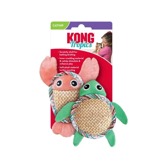 KONG Tropics Pals Cat Animal Toy