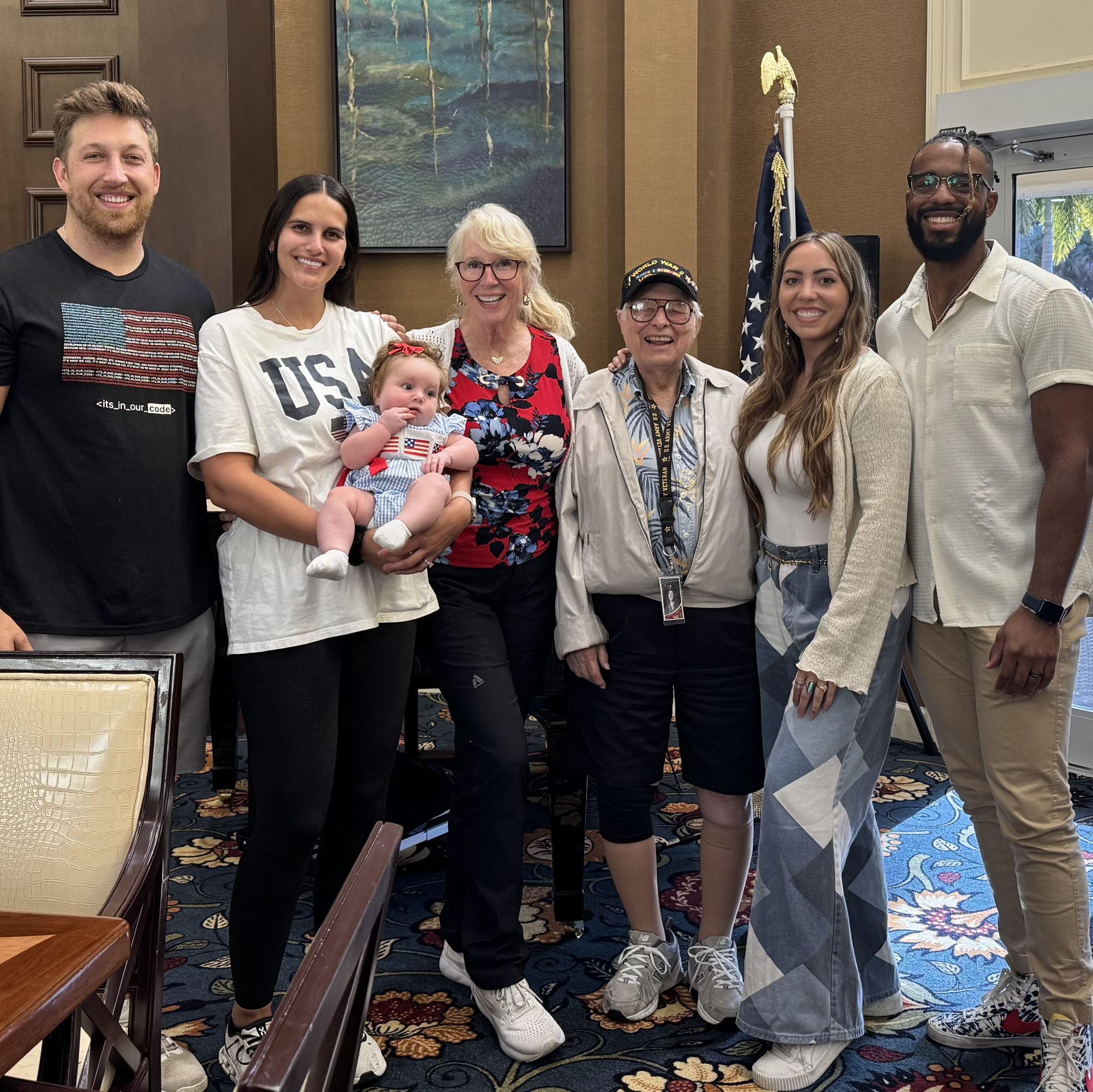 First time meeting Pop Pop (Christina's 100 year old grandpa)