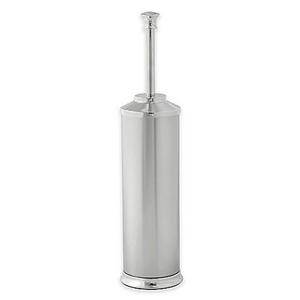 Alumiluxe 2-Piece Toilet Bowl Brush and Holder Set in Two-Tone Nickel Finish