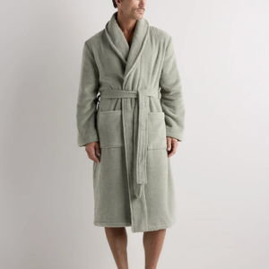 Turkish Cotton Terry Robe - Sage
