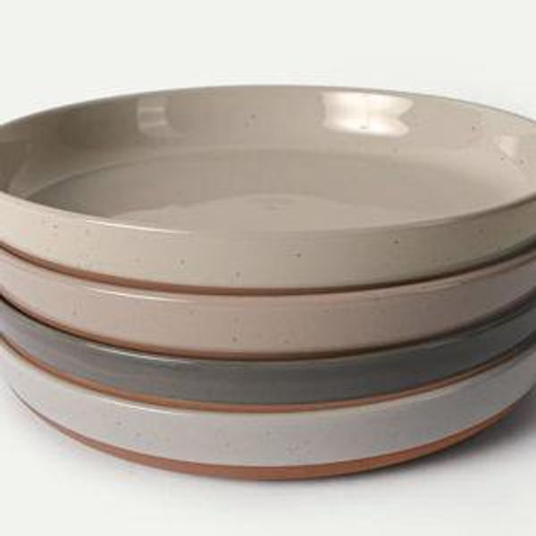 Rimmed & Flat Pasta Dishes - Set of 4