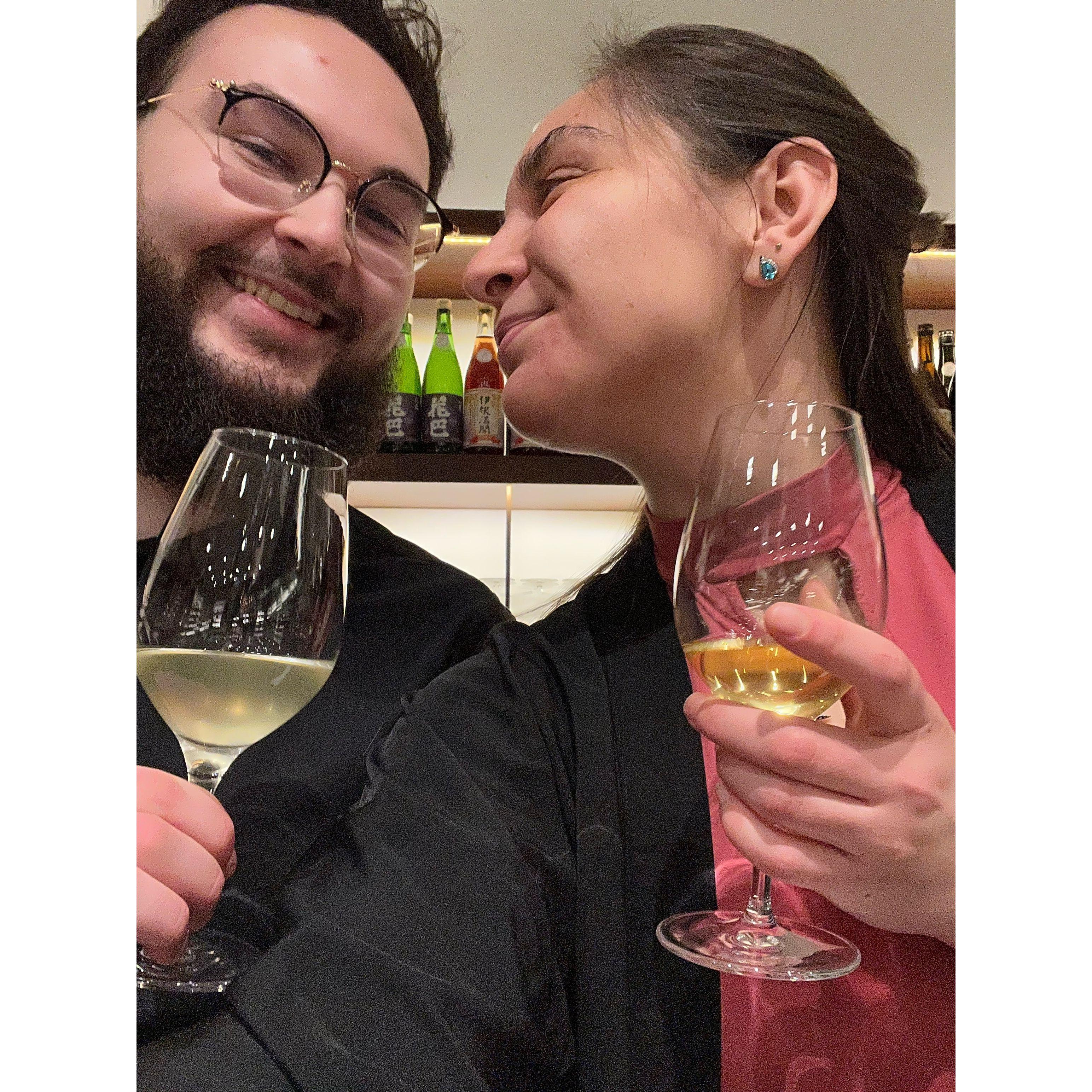 Surprise proposal during dinner
