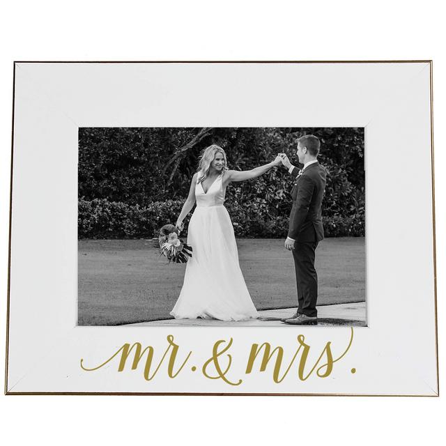 5x7 Mr. & Mrs. Frame in Decorative Gift Box/ Wedding Picture Frame, Newlywed Photo Gift for Wedding, Wedding Registry, Wedding Gift