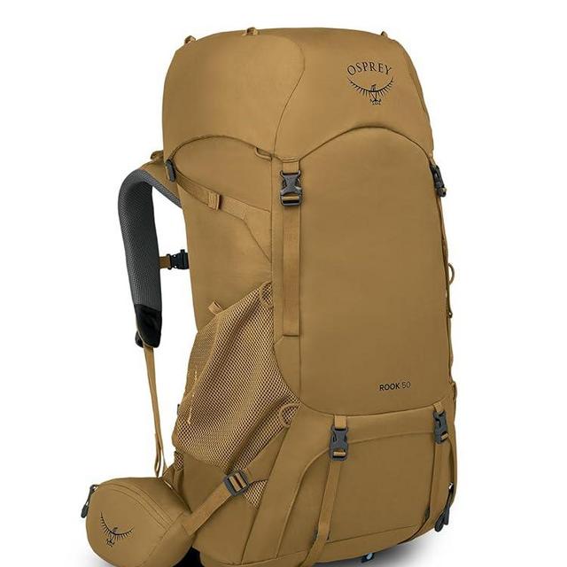 Osprey Rook 50L Men's Backpacking Backpack, Histosol Brown/Rhino Grey