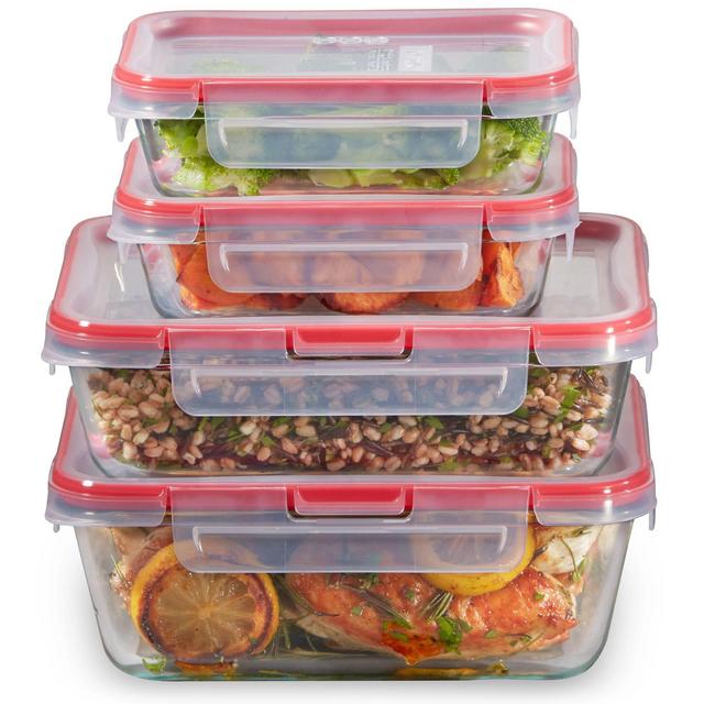 Pyrex®FreshLock™ 8-piece Rectangular Glass Storage Set