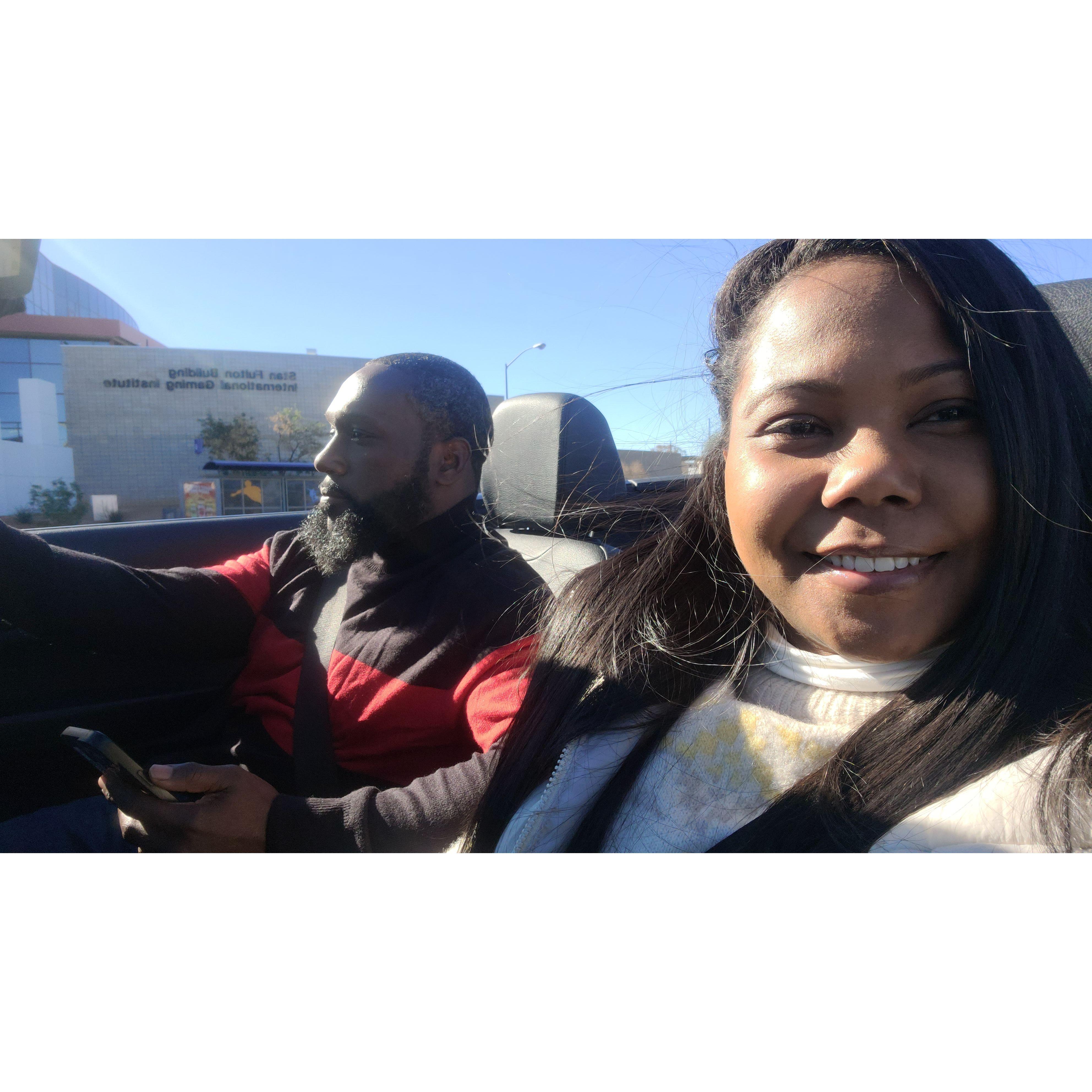 Celebrating Donile's 40th Birthday in Las Vegas with the top down!