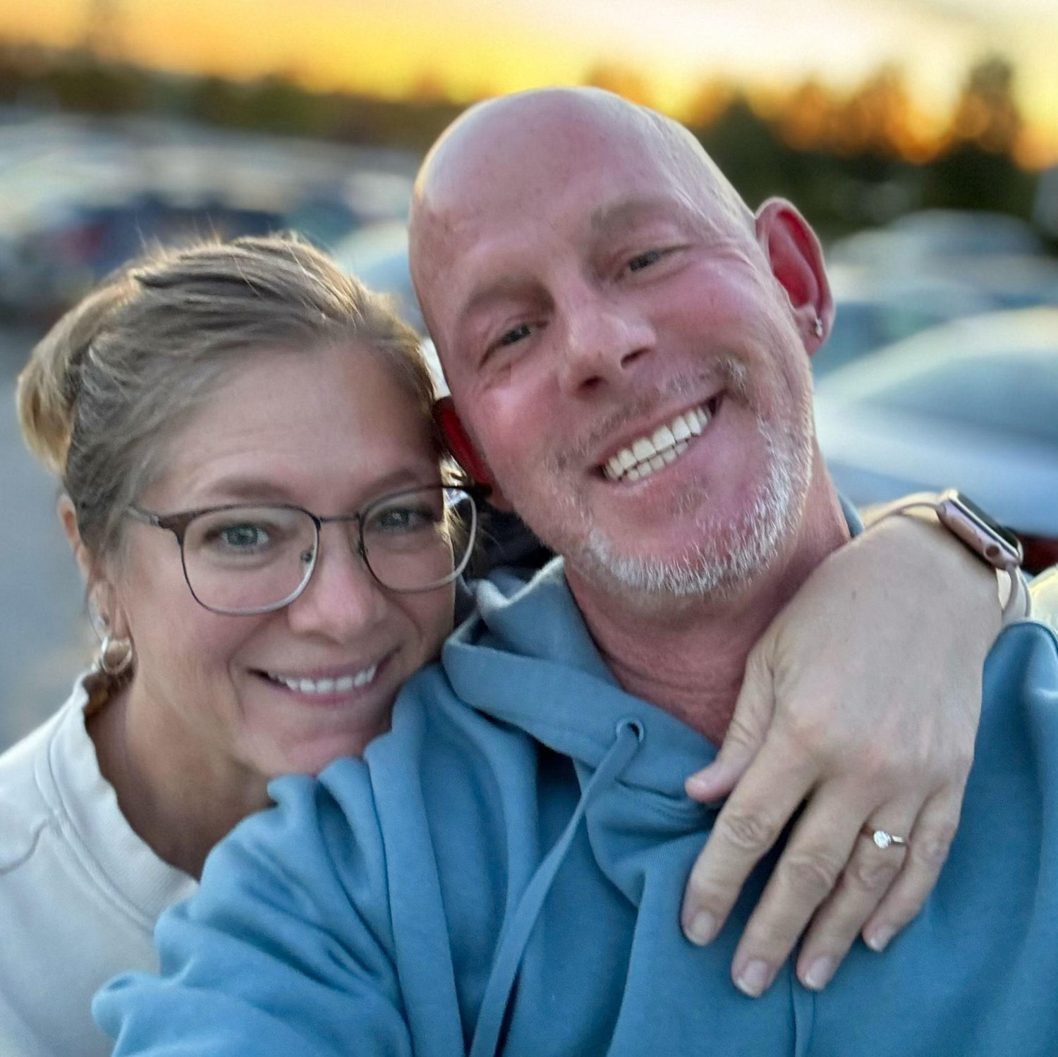 The first photo we took together after James gave Sarah her ring.