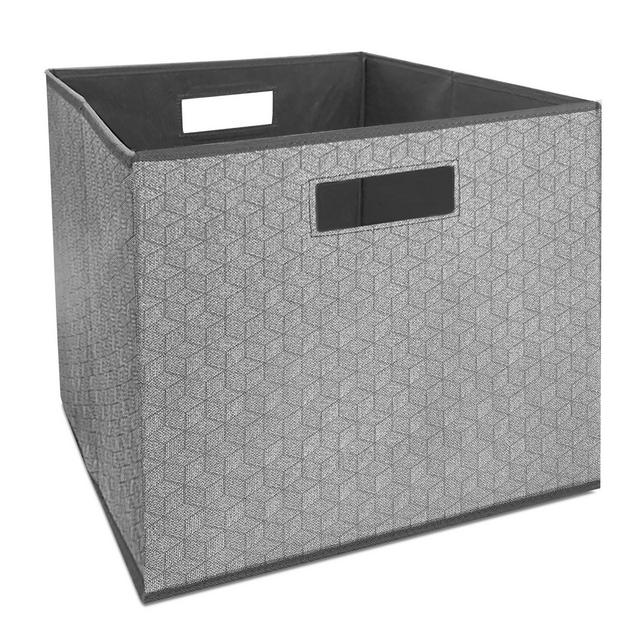 Squared Away™ 13-Inch Polyester Collapsible Storage Bin in Charcoal