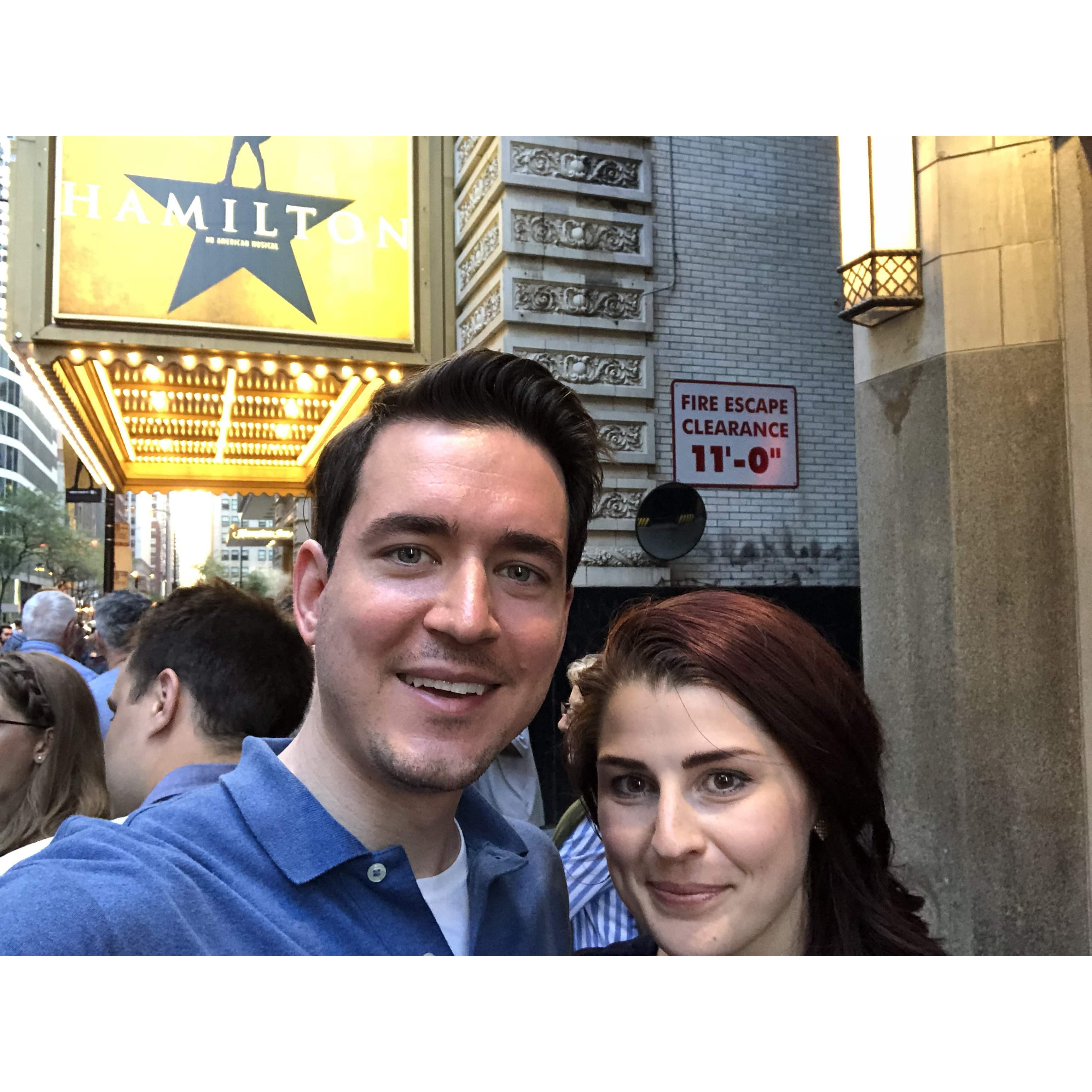 Seeing Hamilton on broadway in NYC