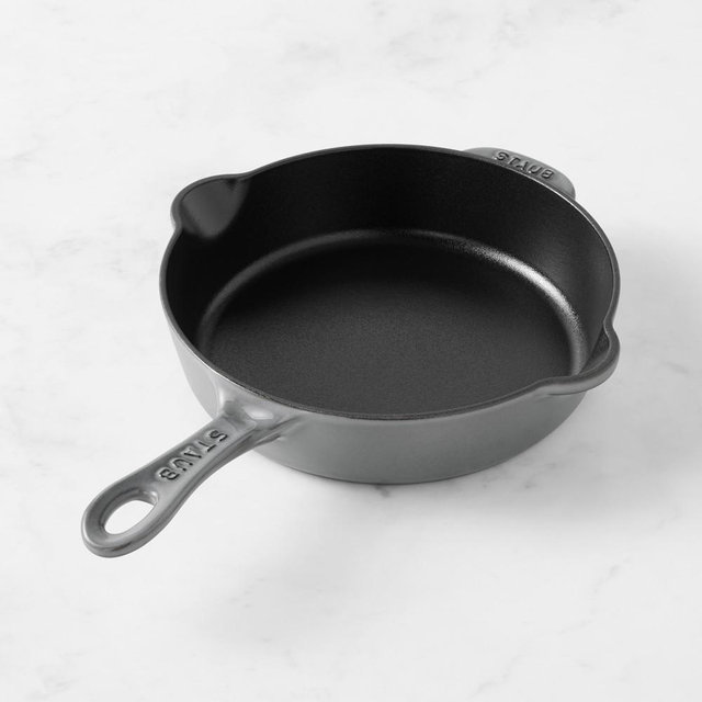 Staub Enameled Cast Iron Traditional Deep Skillet, 8 1/2", Graphite