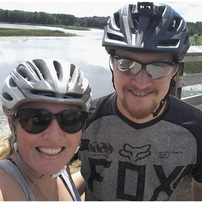 For our first date, we biked the rail trail from Waverly to Denver for ice cream at the Sweet Spot.