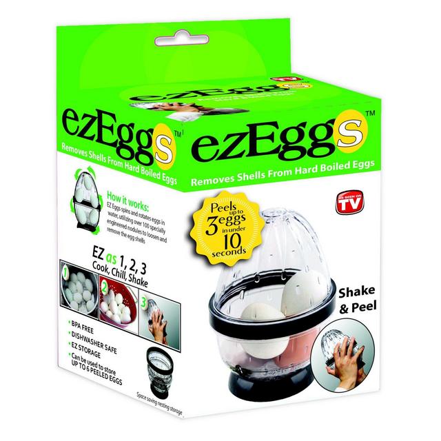 ezEggs 3 Egg Peeler in Black
