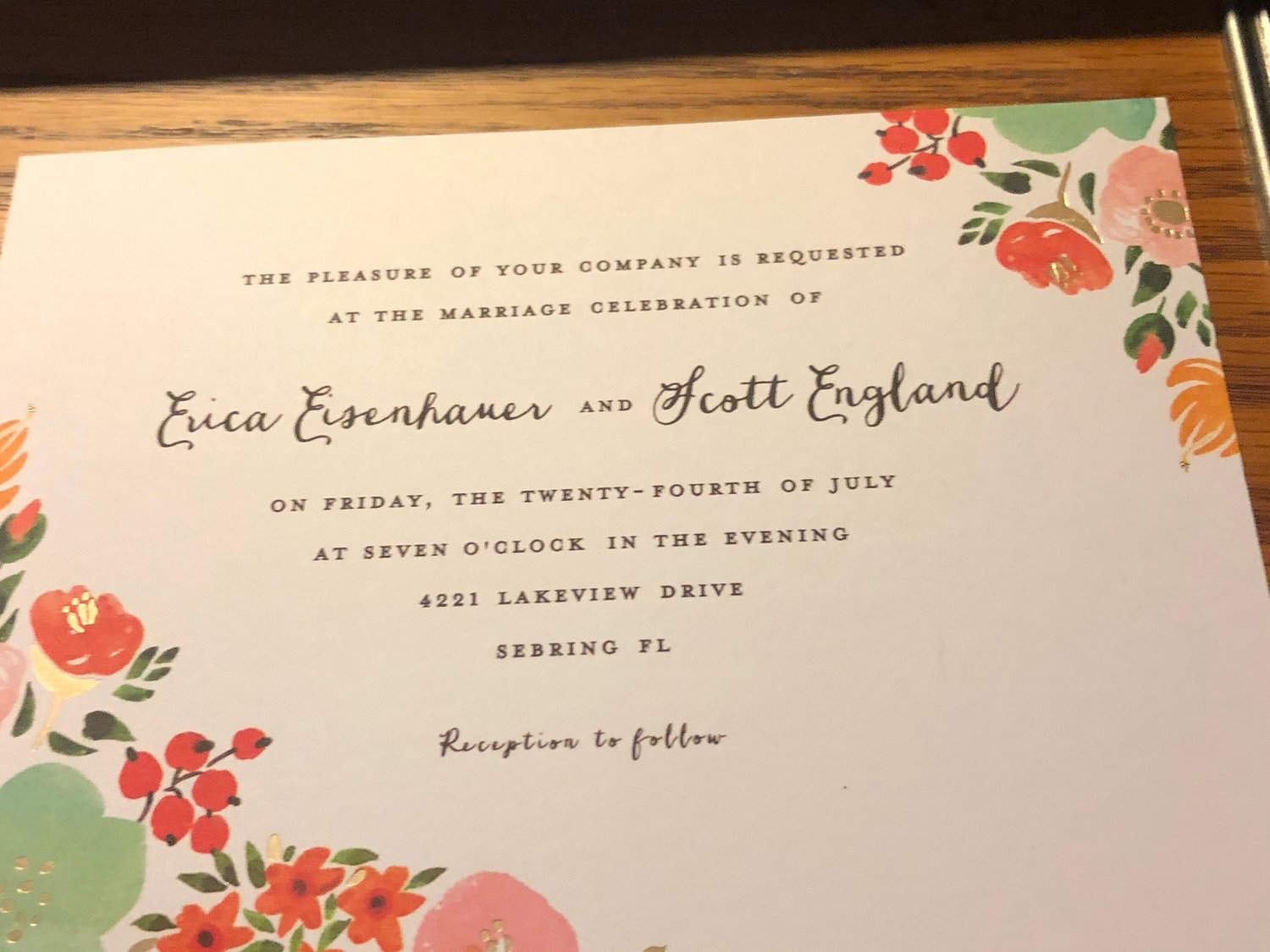 The Wedding Website of Erica Eisenhauer and Scott England