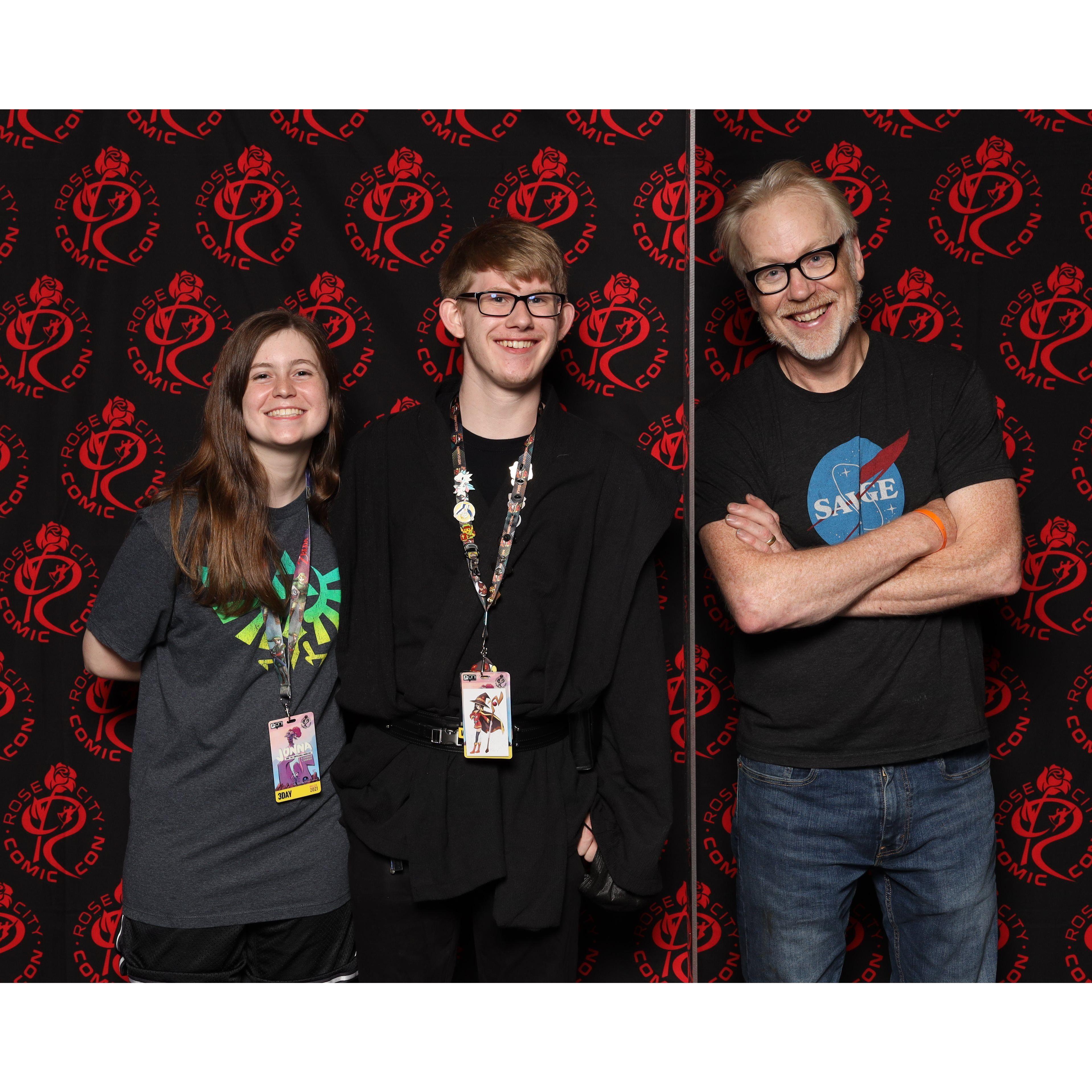 Picture with Adam Savage from Myth Busters at Rose City Comic Con 2021