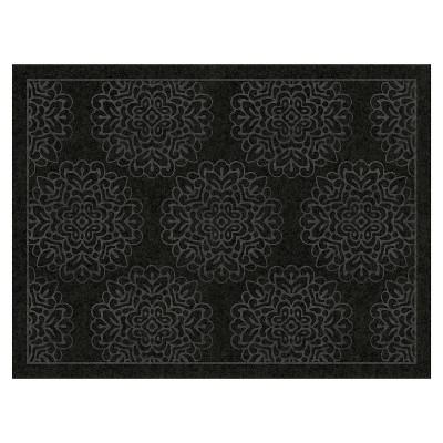3'X4' Damask Doormats Black - Multy Home LP