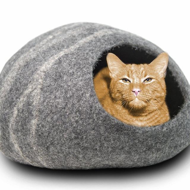 MEOWFIA Premium Felt Cat Cave Bed