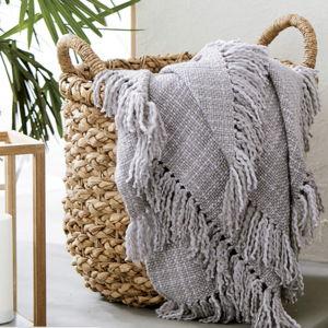 Emlyn Small Woven Blanket Basket + Reviews | Crate & Barrel