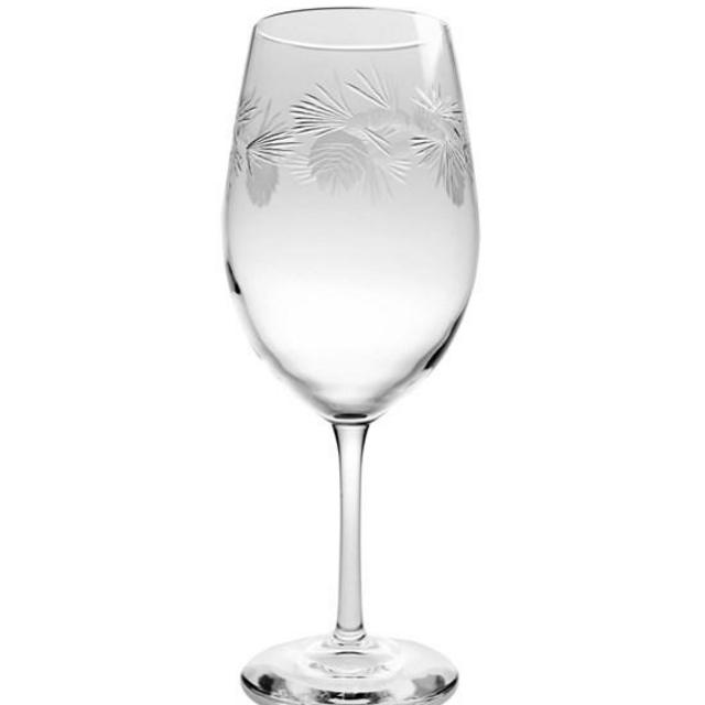 pine cone red wine glass