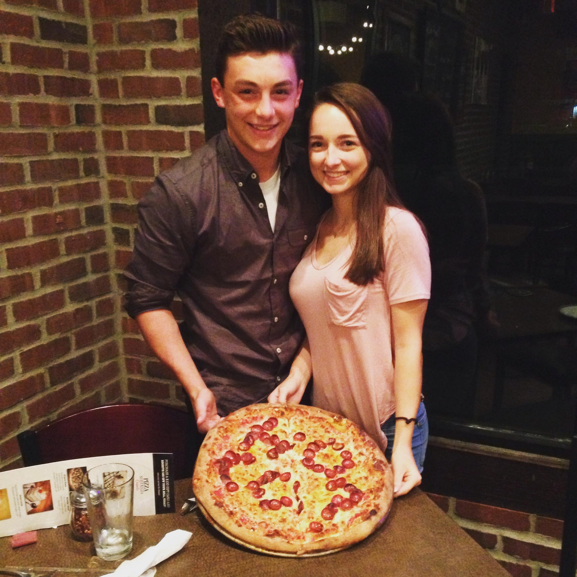 He asked me to Homecoming with pizza! He had my heart at this moment.