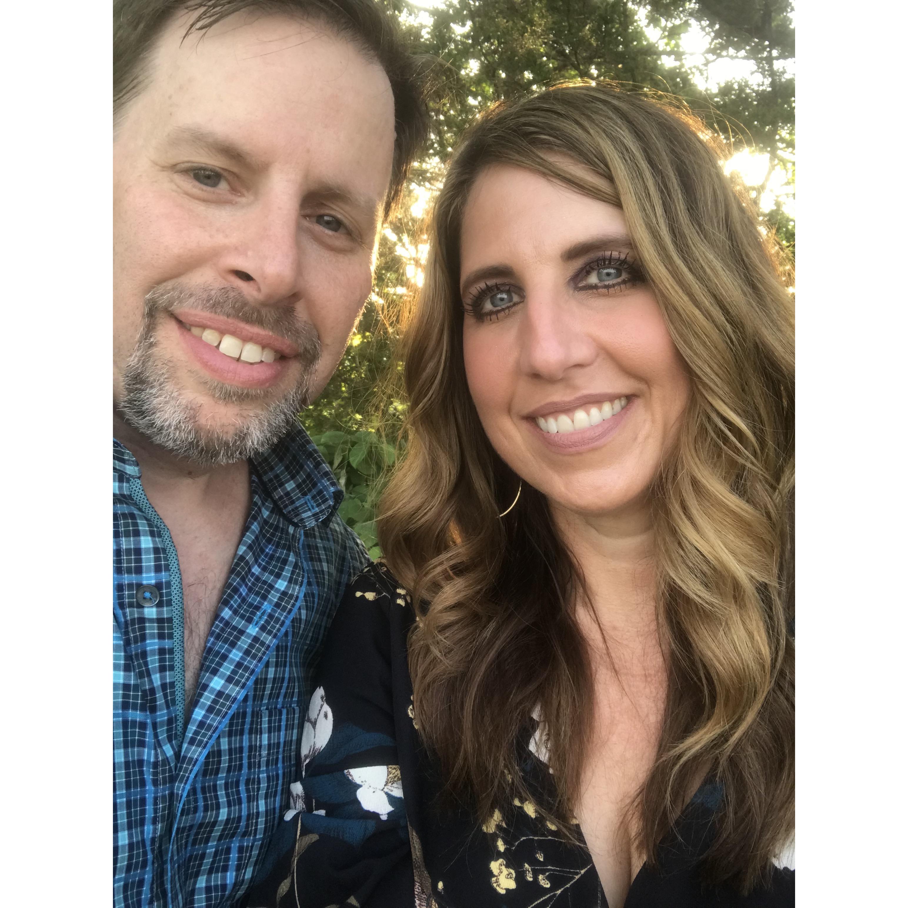 Our "selfie" amonth the professional shots during our engagement shoot
