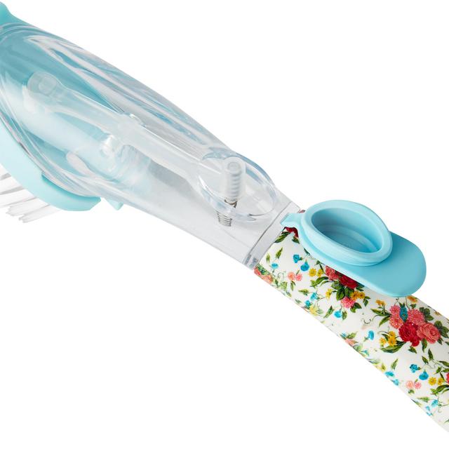 Pioneer Woman Soap Dispensing Dish Brush, Sweet Rose design