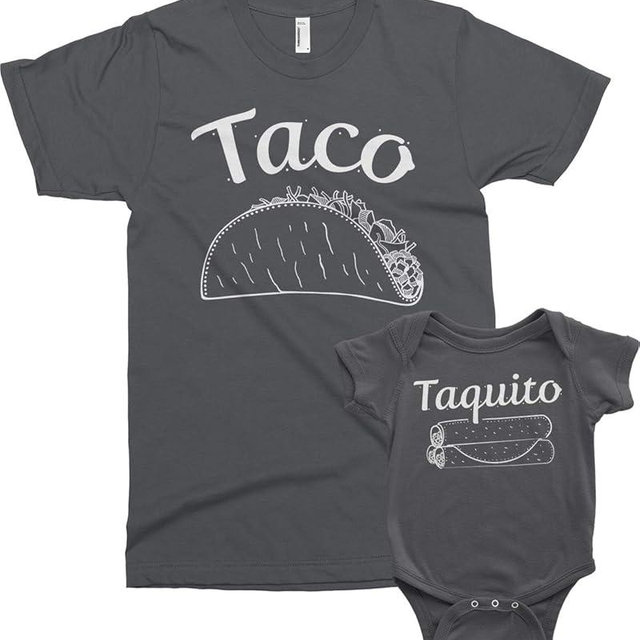 Threadrock Taco & Taquito Infant Bodysuit & Men's T-Shirt Matching Set