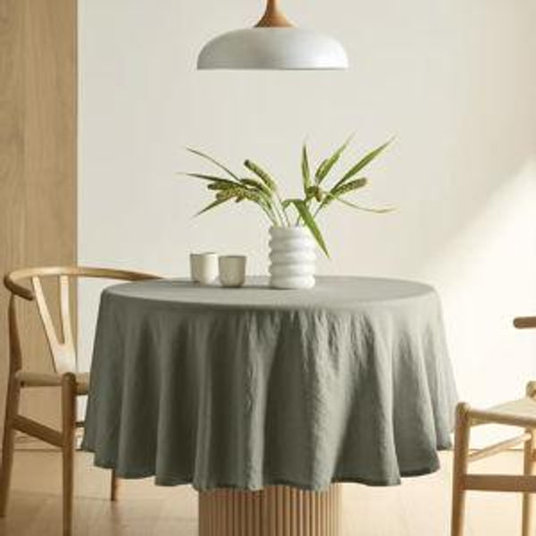 European Linen Tablecloth (Round, Willowleaf)