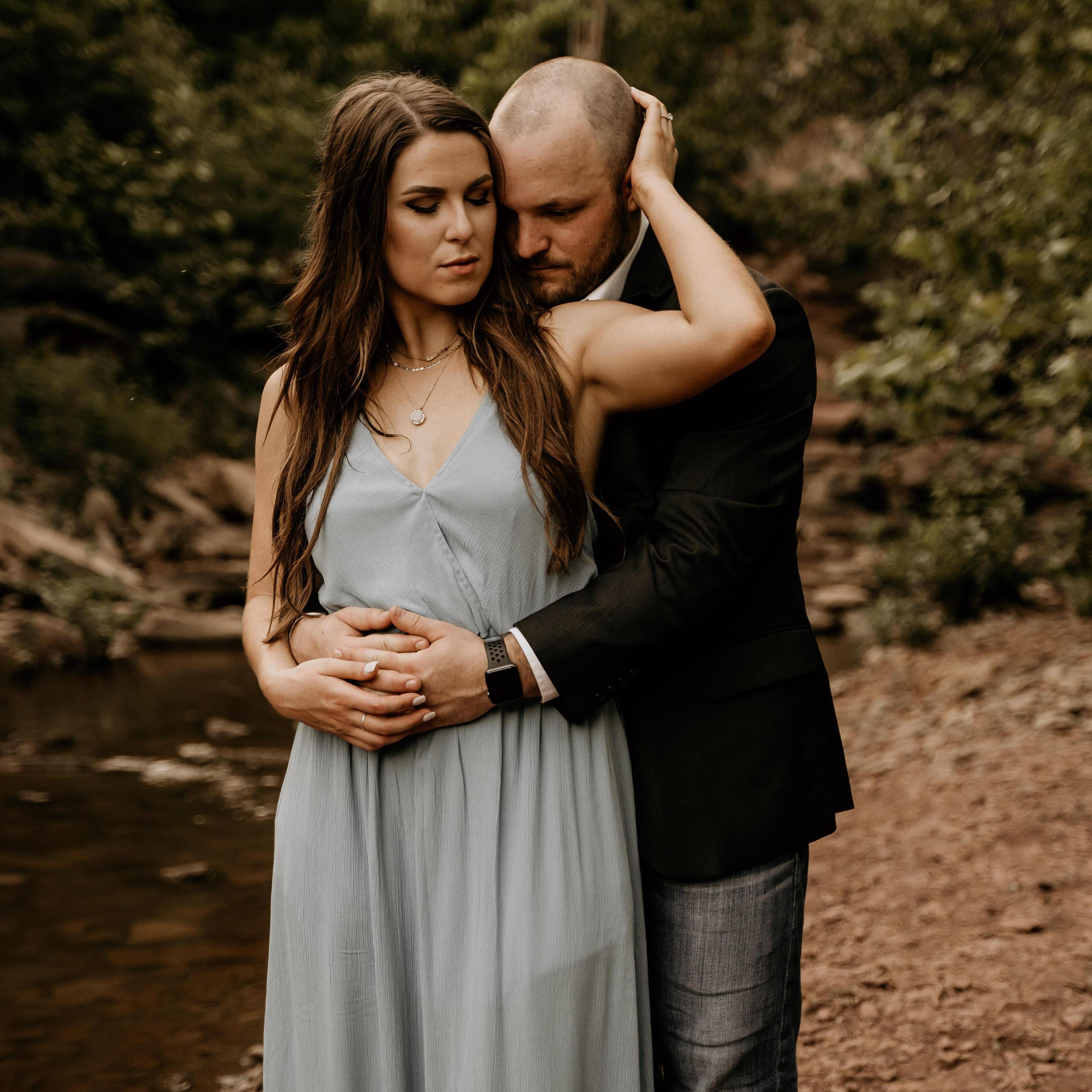 One of many photos from our engagement session in June 2020.