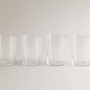 SET OF TALL GLASS TUMBLERS (SET OF 4)