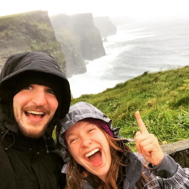 Cliffs of Moher; we had to hammer through a serious rainstorm just to snap this photo! June 1, 2015.