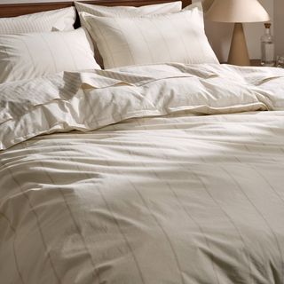 Percale Long-Staple Egyptian Cotton Stripe Duvet Cover