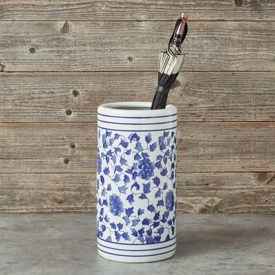 Blue & White Ceramic Umbrella Stand