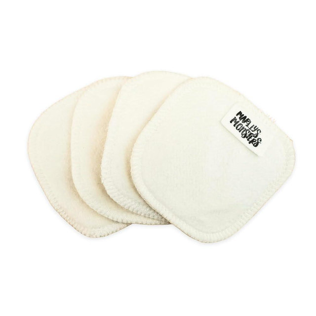 Deluxe Facial Rounds Bamboo (4 Pack) – Reusable Cotton Rounds for Toner & Makeup Removal – Soft Hypoallergenic Zero Waste Beauty Pads – Made in USA