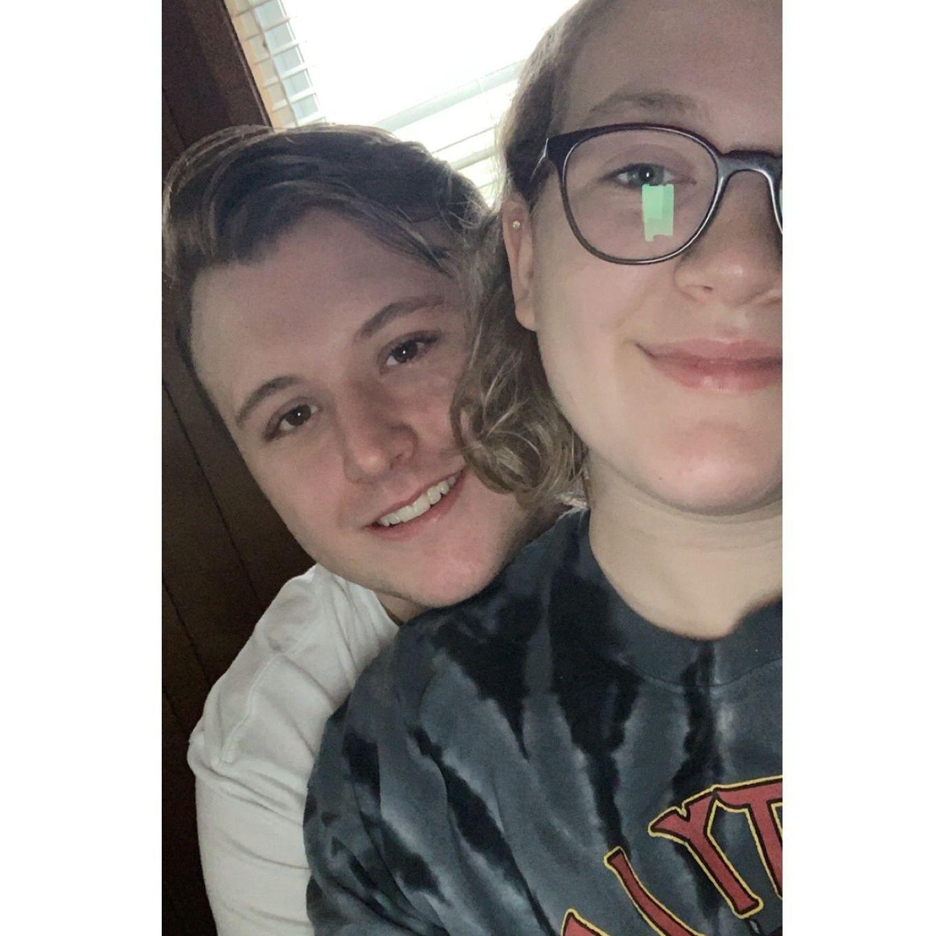 The first photo we took after saying "I love you" the day before.