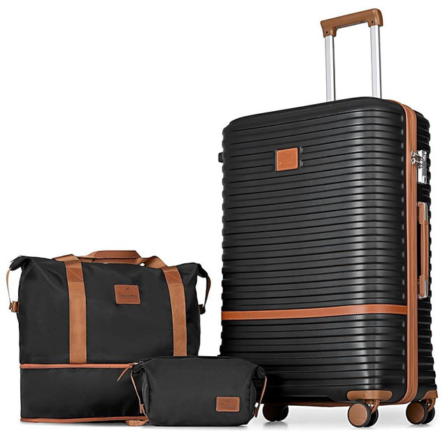 Joyway 28 Inch Large Luggage Hardside Suitcase with Spinner Wheel, Lightweight 3 Piece Suitcase Set with TSA Lock