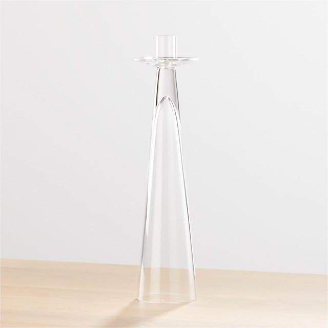 Alina Small Glass Taper Candle Holder