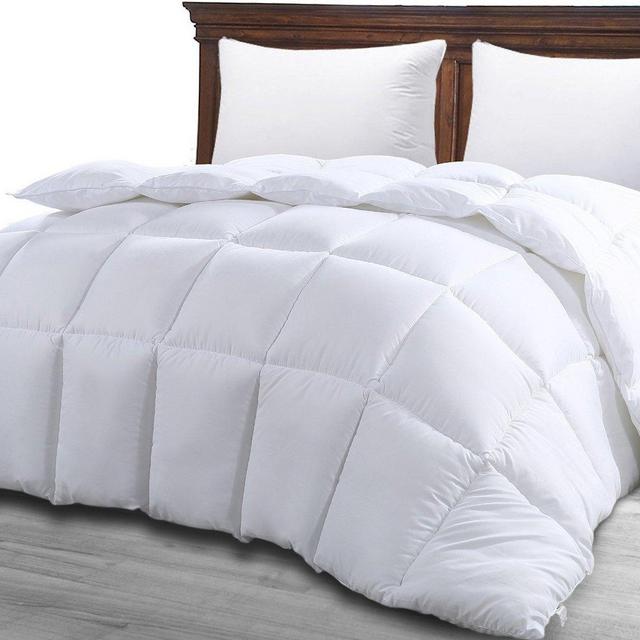 Queen Comforter Duvet Insert White - Quilted Comforter with Corner Tabs - Hypoallergenic, Plush Siliconized Fiberfill, Box Stitched Down Alternative Comforter by Utopia Bedding