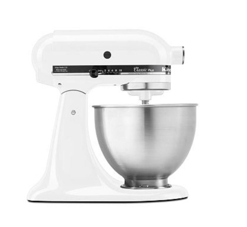 KitchenAid KSM150PSWH Artisan Series 5-Qt. Stand Mixer with Pouring Shield - White