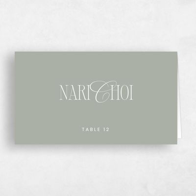 Pale Sage, Green Wedding Place Card - Thisbe