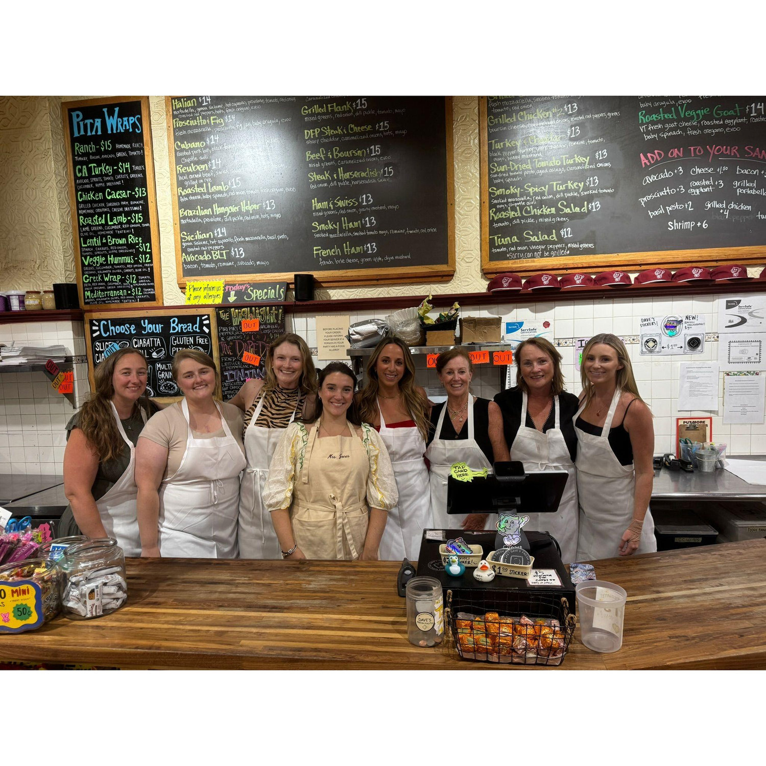 Cooking class with the bridesmaids during Charlotte's bachelorette weekend!