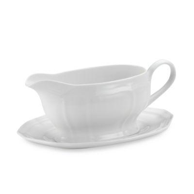 Mikasa® Antique White Gravy Boat and Stand