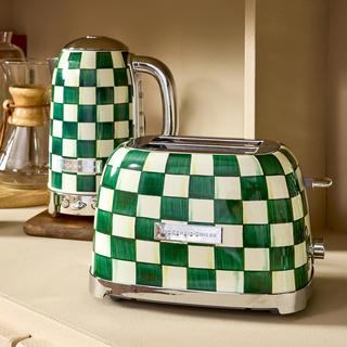 Emerald Check Stainless Steel 2-Slice Toaster