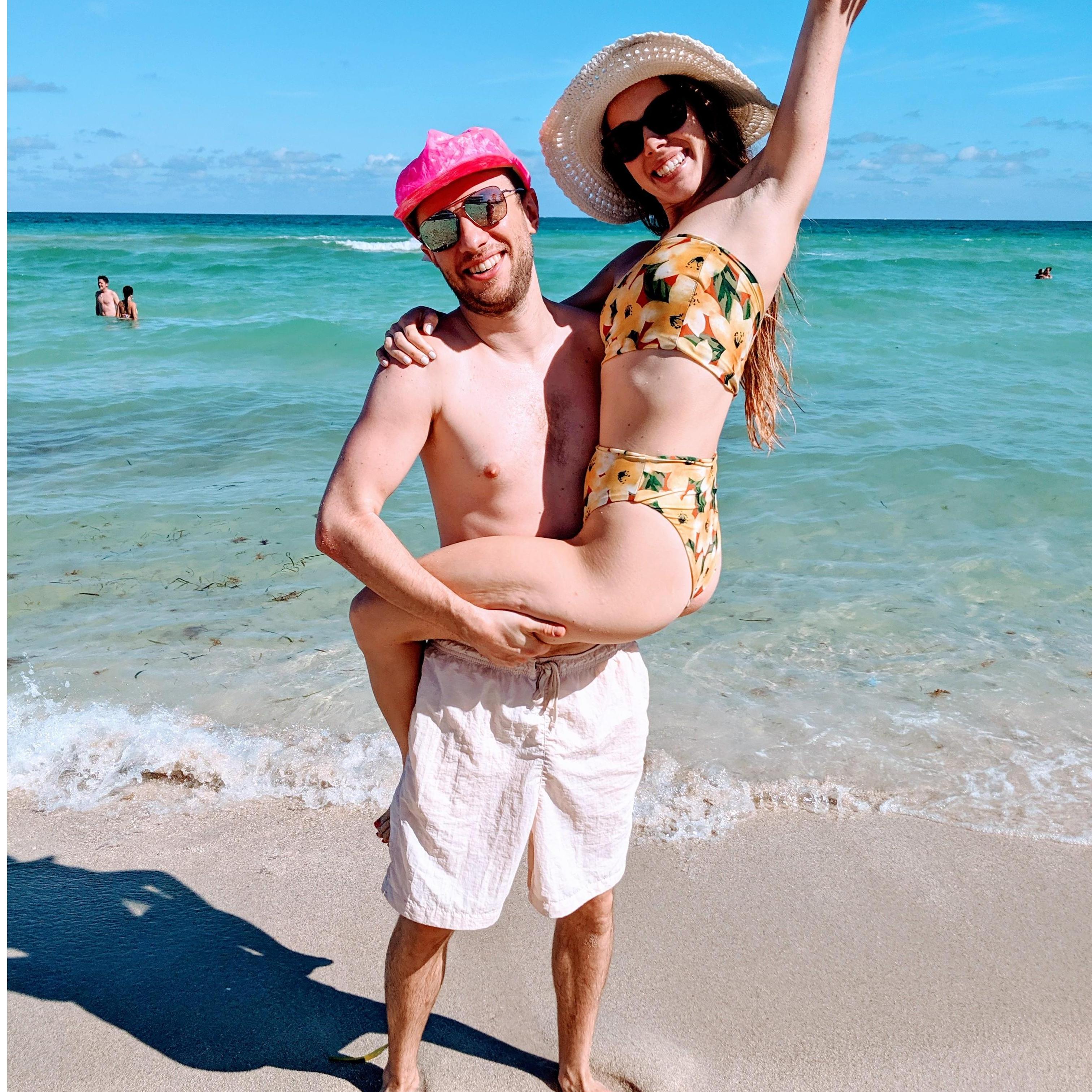 We got engaged in Miami Florida!