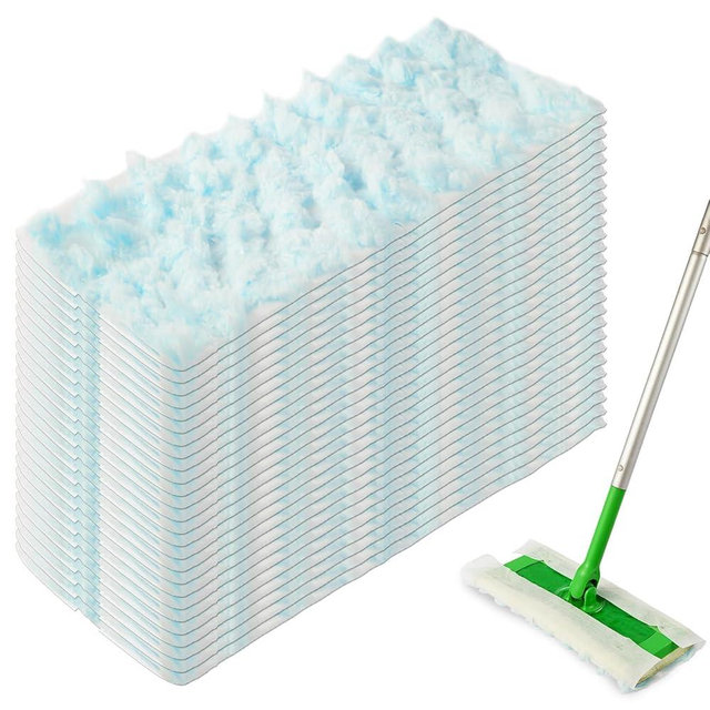 32 Count Dry Sweeping Cloth Refills Compatible with Swiffer Sweeper/Sweeper+VAC, Heavy-Duty Disposable Dry Dust Mop Pads for Wet/Dry Cleaning, Floor Cleaner