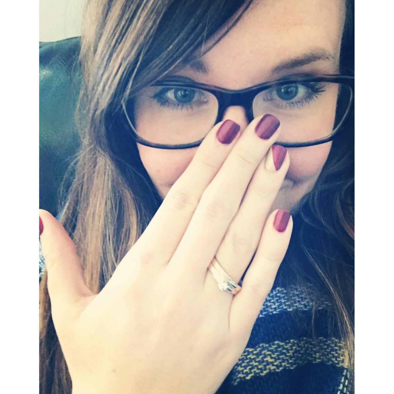Tim proposed with my Grandma Mardell's wedding ring - 1/19/18.